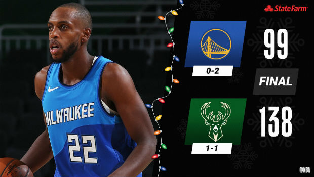 12月26日 NBA圣诞大战 勇士vs雄鹿 全场录像
