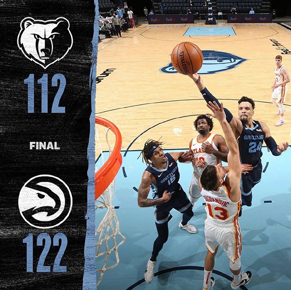 12月27日 NBA常规赛 老鹰vs灰熊 全场录像