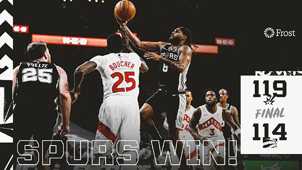 12月27日 NBA常规赛 猛龙vs马刺 全场录像