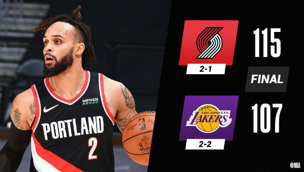 12月29日 NBA常规赛 开拓者vs湖人 全场录像