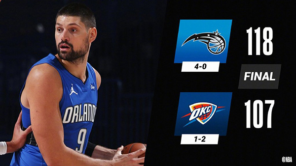 12月30日 NBA常规赛 魔术vs雷霆 全场录像