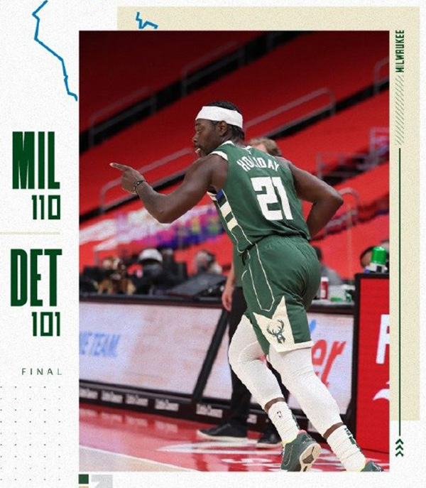 01月14日 NBA常规赛 雄鹿vs活塞 全场录像