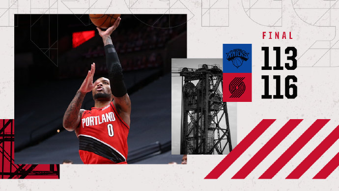 01月25日 NBA常规赛 尼克斯vs开拓者 全场录像