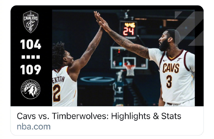 02月01日 NBA常规赛 骑士vs森林狼 全场录像