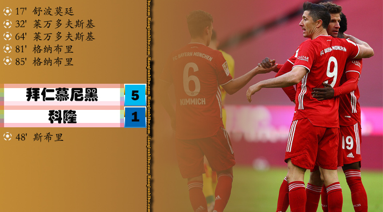 拜仁慕尼黑5-1科隆