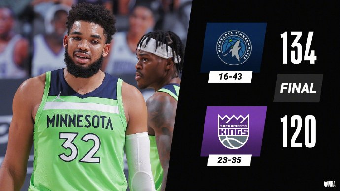 04月21日 NBA常规赛 森林狼vs国王 全场录像