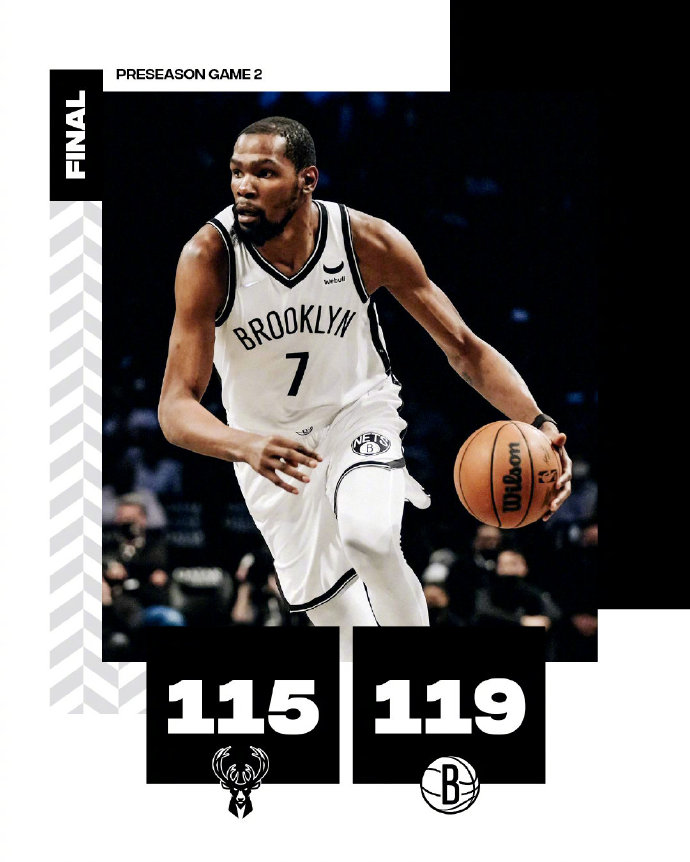 NBA季前赛 雄鹿vs篮网 全场录像