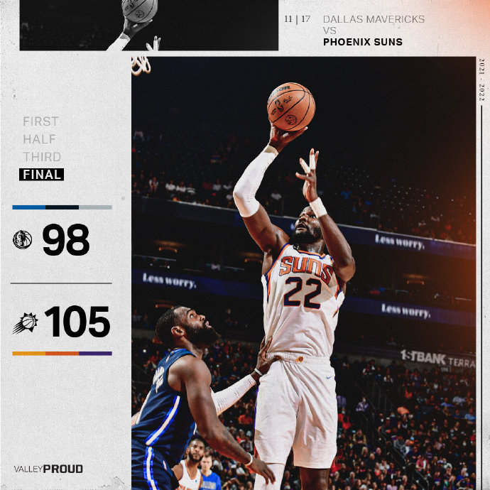 11月18日 NBA常规赛 独行侠vs太阳 全场录像