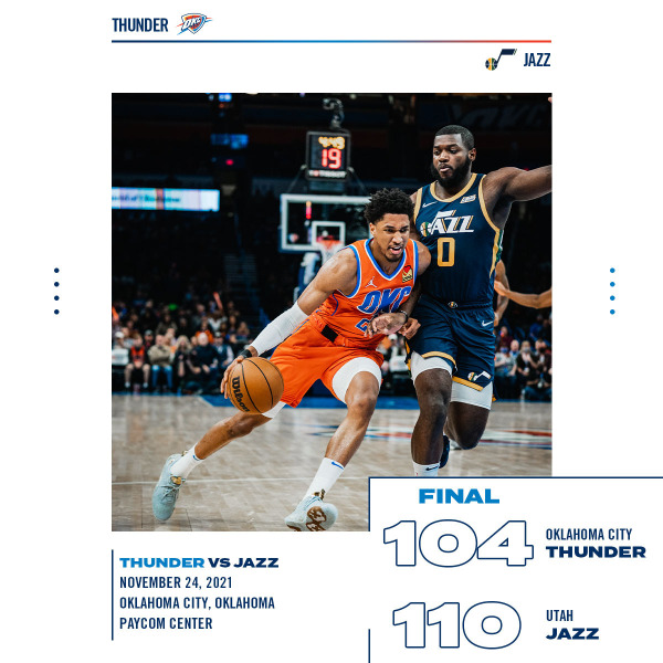 11月25日 NBA常规赛 爵士vs雷霆 全场录像