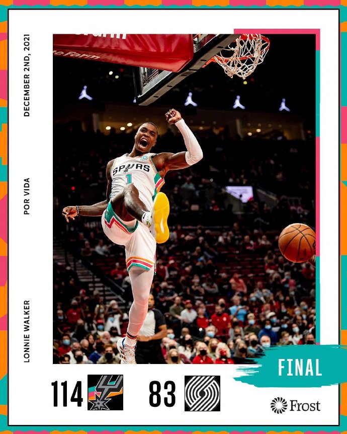 12月03日 NBA常规赛 马刺vs开拓者 全场录像