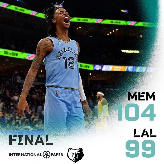 12月30日 NBA常规赛 湖人vs灰熊 全场录像