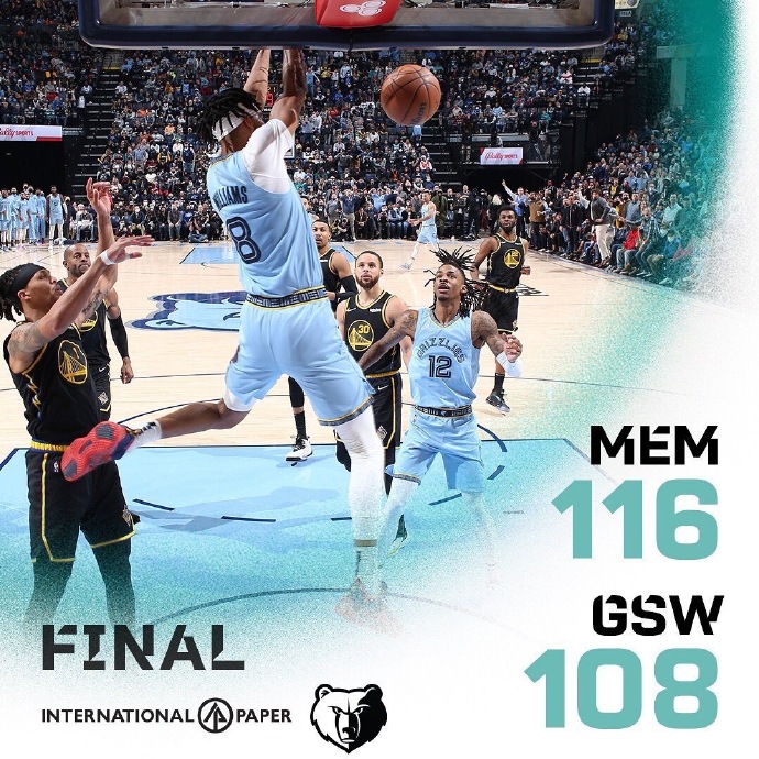 01月12日 NBA常规赛 勇士vs灰熊 全场录像