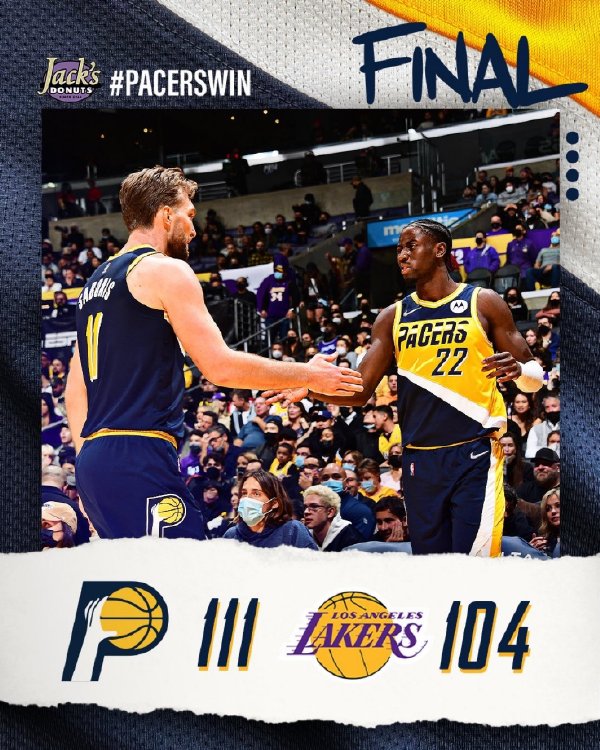 01月20日 NBA常规赛 步行者vs湖人 全场录像