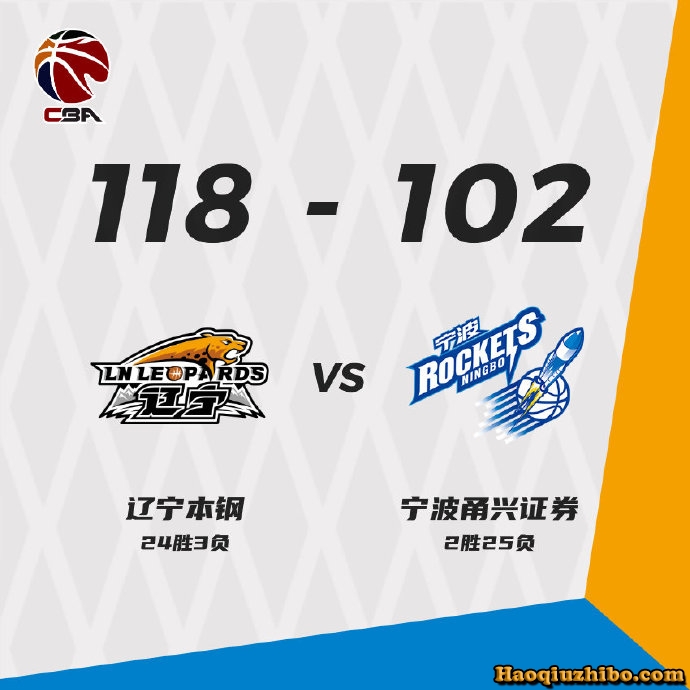 01月24日 CBA常规赛 辽宁vs宁波 全场录像