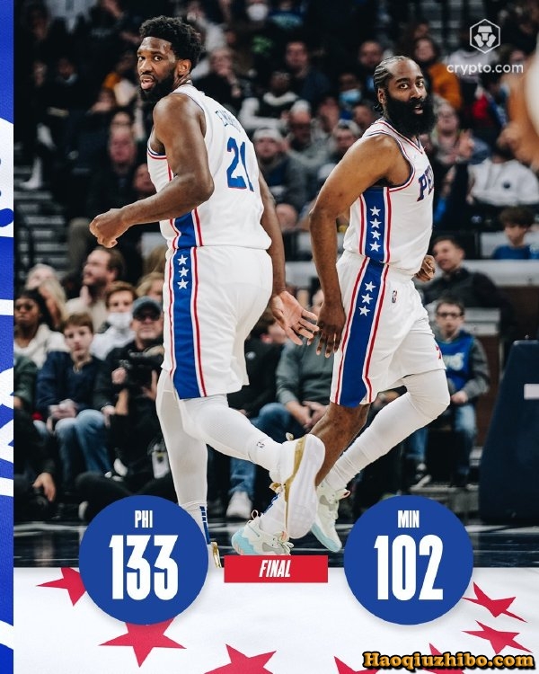 02月26日 NBA常规赛 76人vs森林狼 全场录像