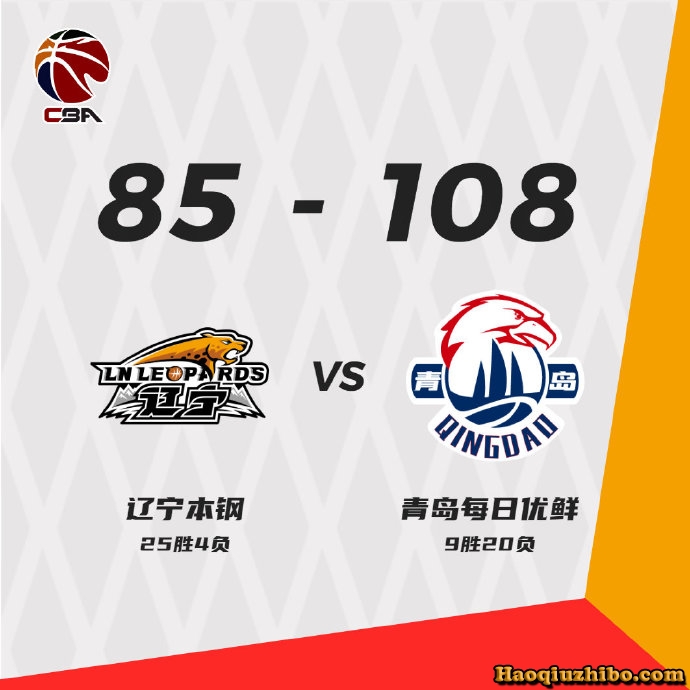 03月01日 CBA常规赛 辽宁vs青岛 全场录像