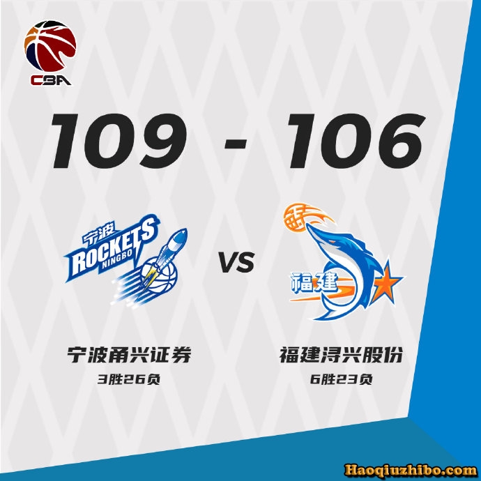 03月02日 CBA常规赛 宁波vs福建 全场录像
