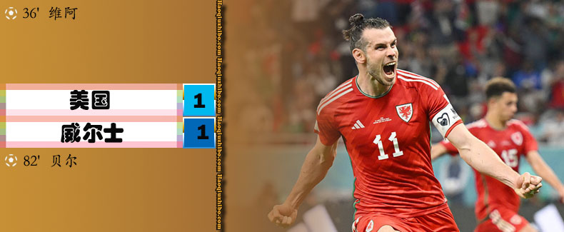 11月22日 世界杯第1轮 美国vs威尔士 全场录像