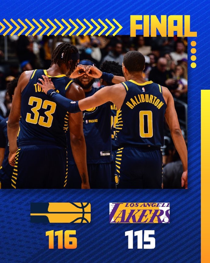 11月29日 NBA常规赛 步行者vs湖人 全场录像