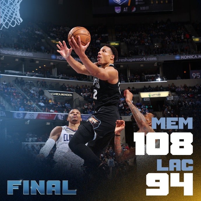 04月01日 NBA常规赛 快船vs灰熊 全场录像