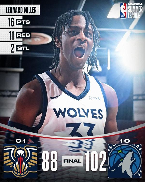 07月08日 NBA夏季联赛 鹈鹕vs森林狼 全场录像