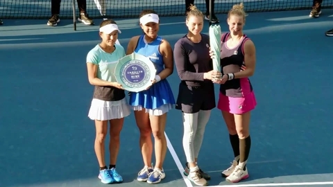 2023WTA江西站女双决赛 穗积绘莉组合vs西格蒙德组合 全场录像