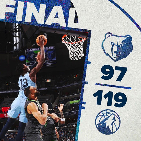 11月27日 NBA常规赛 森林狼vs灰熊 全场录像