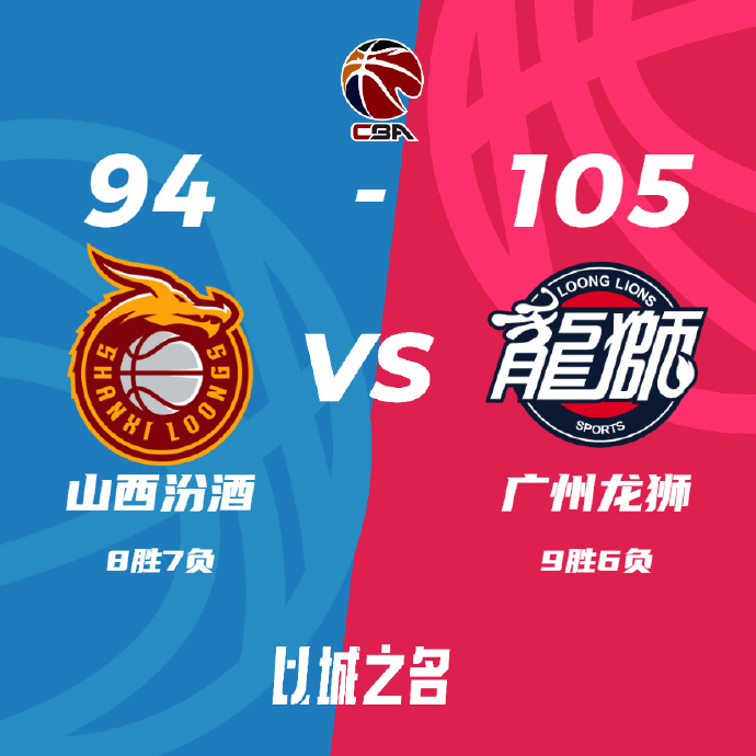 CBA录像回顾战况:广州送山西 陈盈骏30+8 焦泊乔24+9 原帅26分