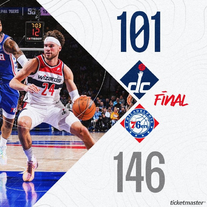 12月12日 NBA常规赛 奇才vs76人 全场录像