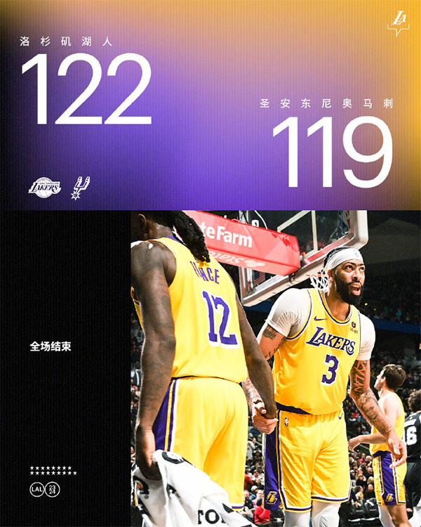 12月14日 NBA常规赛 湖人vs马刺 全场录像