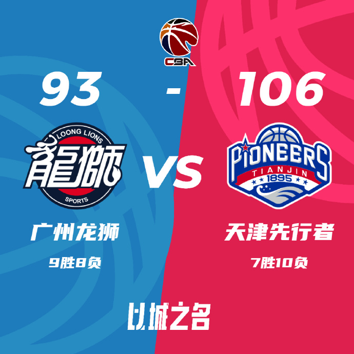CBA录像回顾战况:天津106-93广州 罗切斯特28分 崔永熙替补7中1