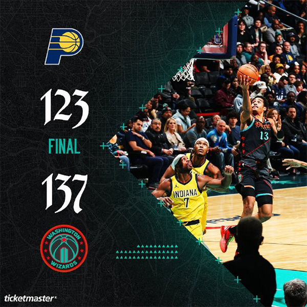 12月16日 NBA常规赛 步行者vs奇才 全场录像