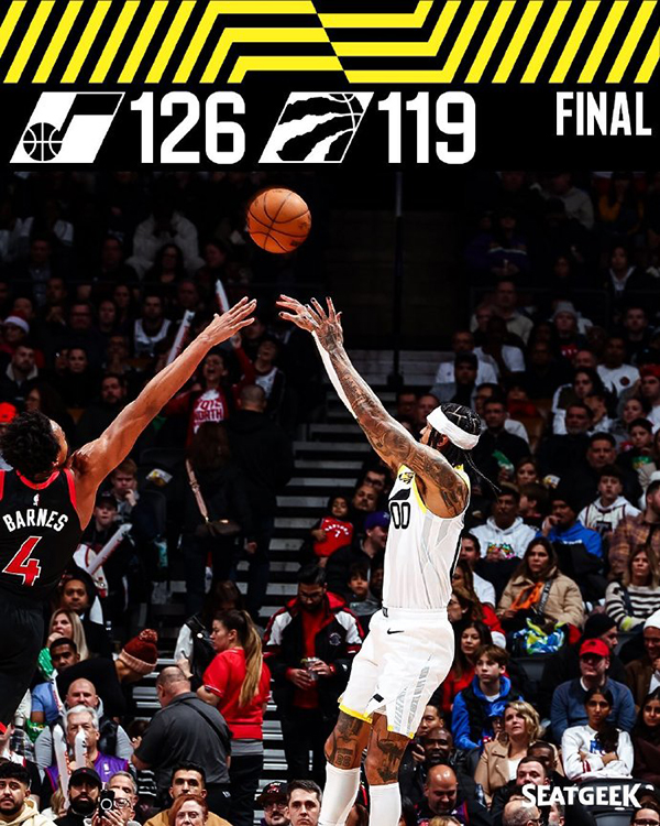 12月24日 NBA常规赛 爵士vs猛龙 全场录像