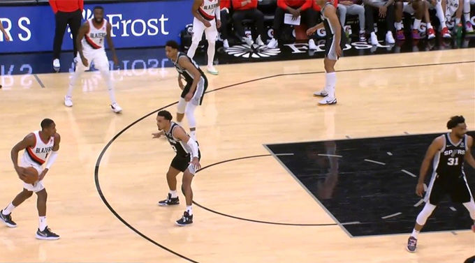 2022.4.4NBA录像回放高清 开拓者vs马刺