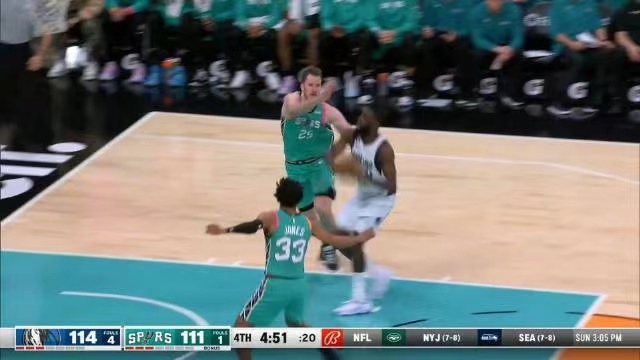 2023.1.01NBA录像回放高清 独行侠vs马刺