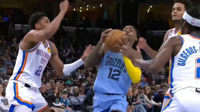 2022.12.8NBA录像高清回放 雷霆vs灰熊 免费更新